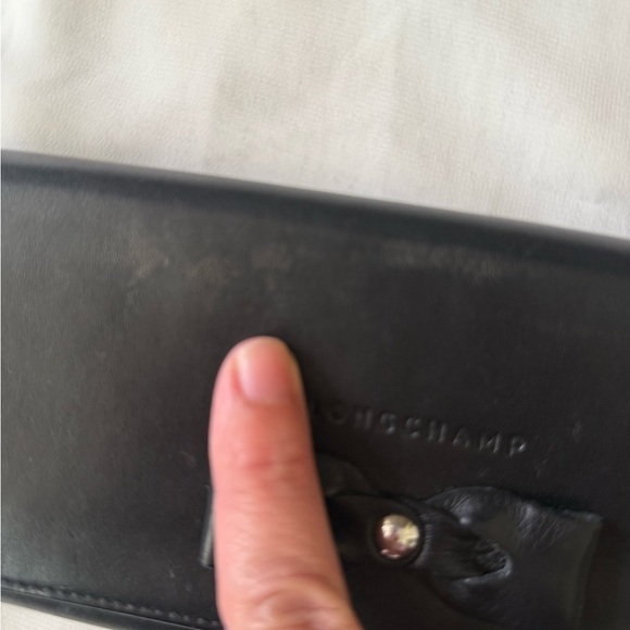 Loved Longchamp Black Vegan Leather Hobo Bag and Wallet - Picture 7 of 11